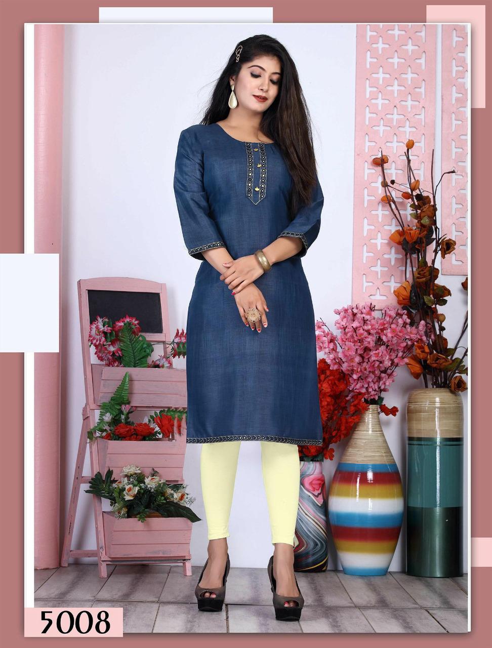 Riyaa Hemangi Heavy Rayon Regular Wear Designer Kurti Collection